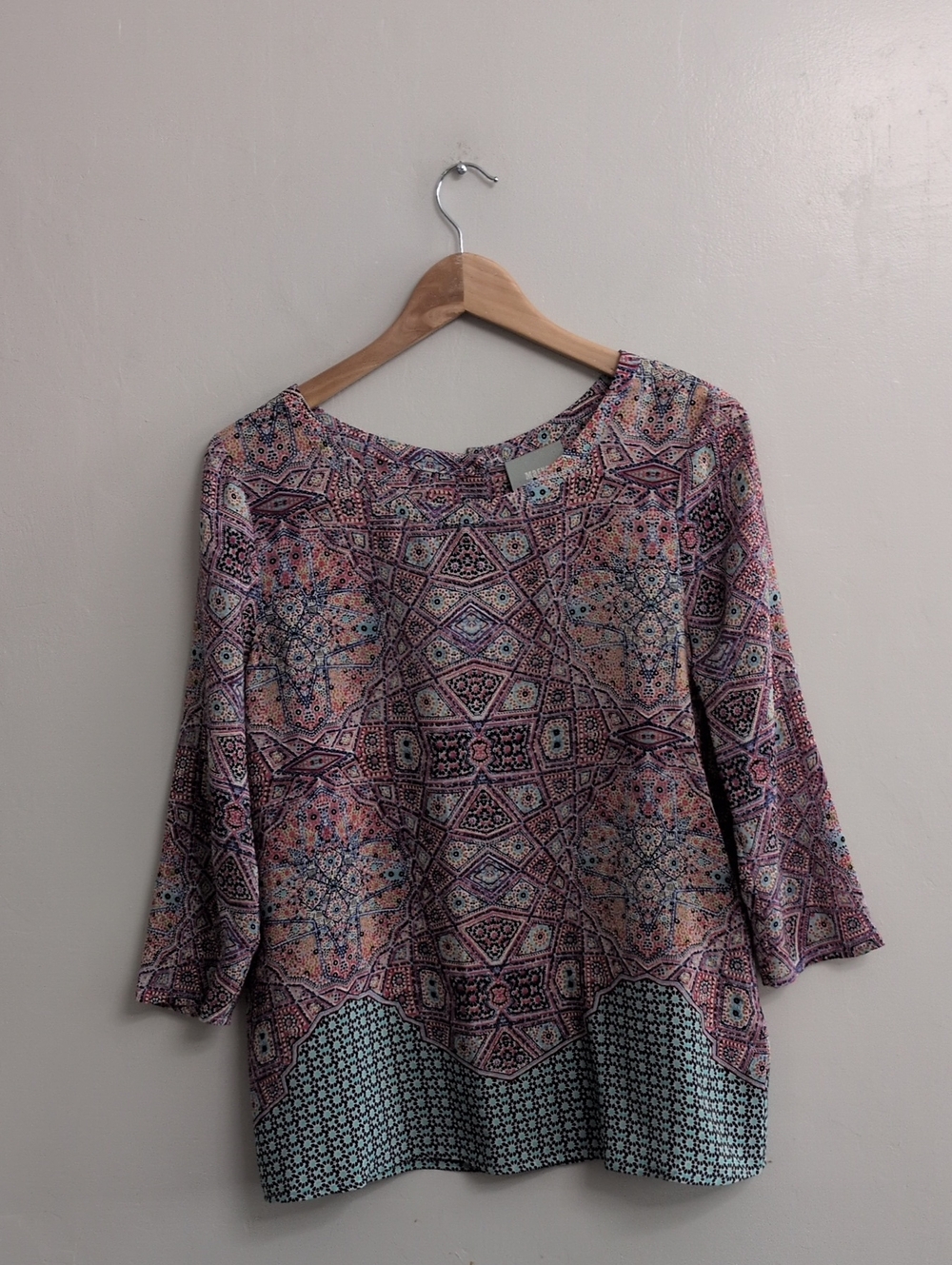 Maeve Silk Print Tunic Top